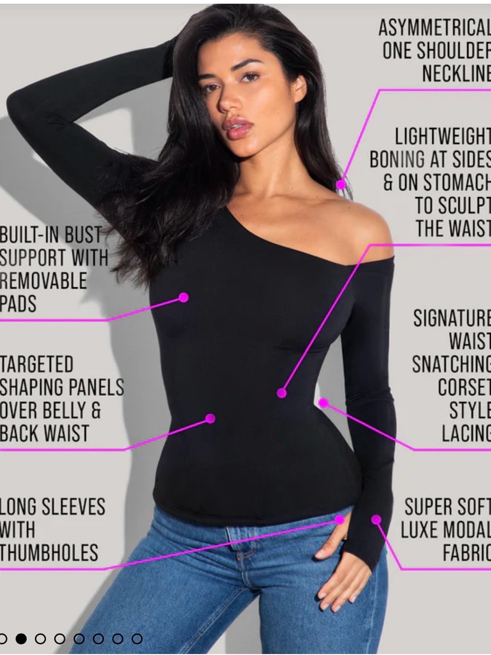 NWT Ta3 one shoulder top - Picture 5 of 8